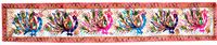 Coton, motif paon, vintage, 170,18 x 27,94 cm