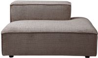 Vente-unique Chaise longue rechts in taupe chenillestof RUZOLO