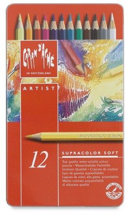 Caran d'Ache Supracolor Soft Aquarelle Kleurpotloden - 12 stuks - Assorti