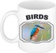 Bellatio Decorations Dierenliefhebber IJsvogel Mok 300 ml - Keramiek - Wit