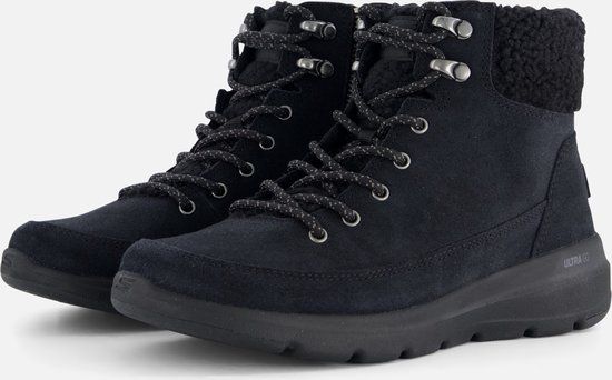 Skechers Glacial Ultra - Woodlands Dames Veterboots - Zwart Maat 37