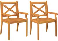 vidaXL Tuinstoelen 2 stuks massief acaciahout bruin