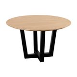 QUVIO Sofia - Rond - ø130 cm - W-poot - FSC® gecertificeerd mangohout - Naturel