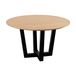 QUVIO Sofia - Rond - ø130 cm - W-poot - FSC® gecertificeerd mangohout - Naturel
