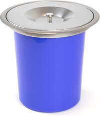 Emuca Inbouwafvalemmer voor werkblad, kunststof en roestvrij staal, 8 liter