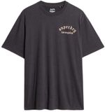 Superdry - Wijdvallend Tattoo T-Shirt - Heren - T-shirts - Katoen - Ronde hals - Korte mouw - XXL - Dark Charcoal