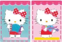 Vervaco Hello Kitty Borduurkaart Kit - Muziek Set van 2