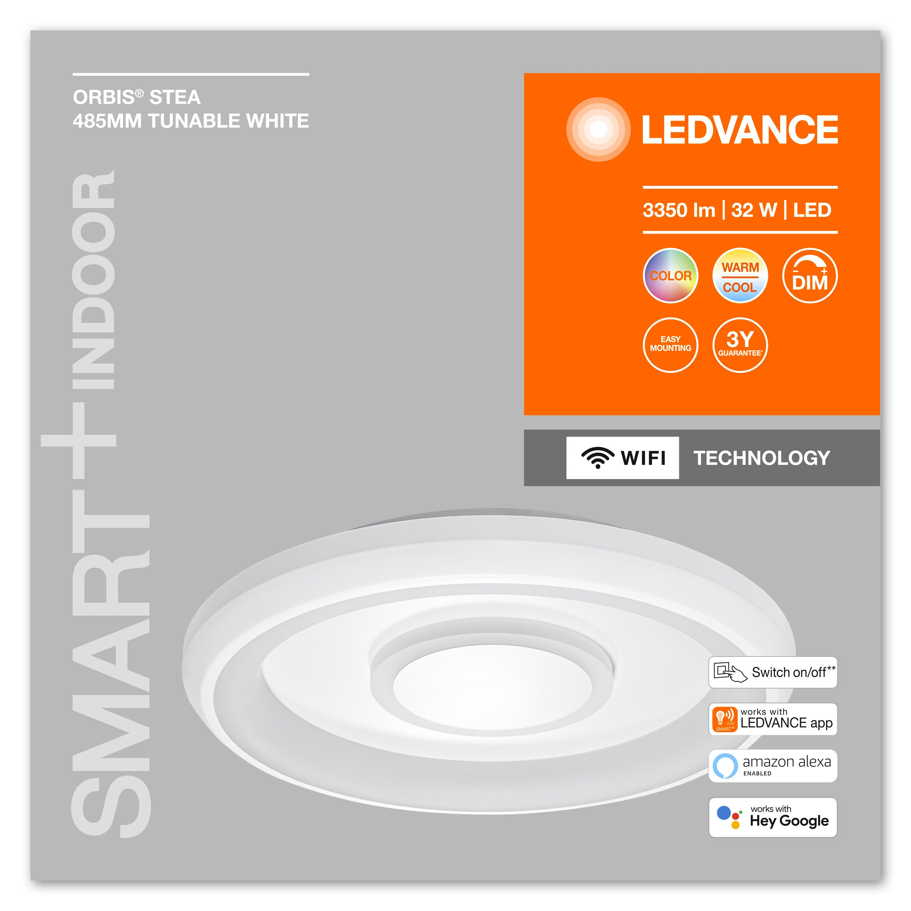 LEDVANCE SMART+ Orbis Stea Slimme Plafondverlichting Wi-Fi - Wit - 32W