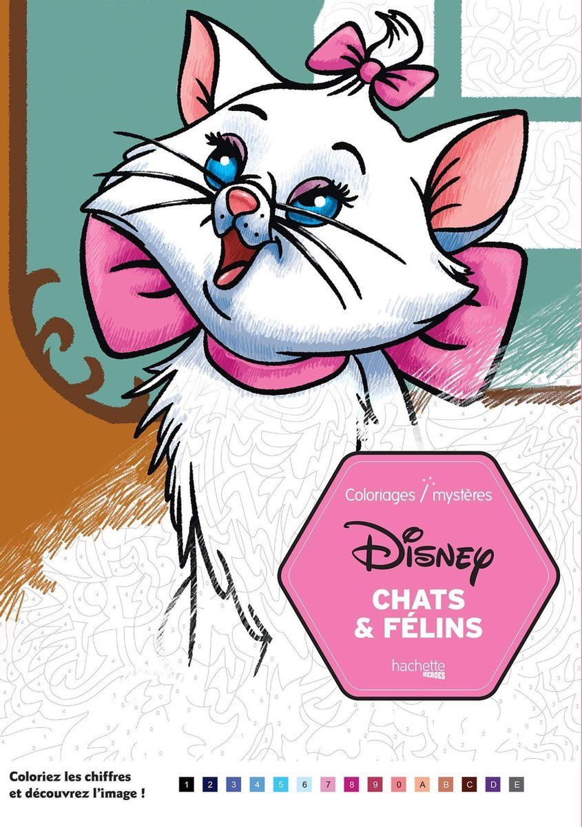 hachette heroes Disney Coloriages Mystères Chats & Félins - 9782017076742