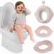 Sun Baby Réducteur de toilette, réducteur de siège de toilette antidérapant pour enfants de 2 à 6 ans, ergonomique, avec crochet de suspension - Blanc-Rose