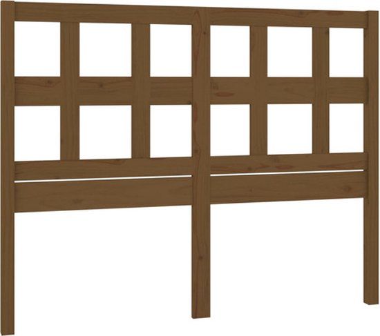 vidaXL Hoofdbord massief grenenhout honingbruin