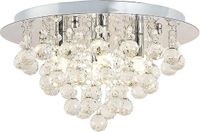 Lindby Plafondlamp Antonino 4-Lichts Chroom Kristal