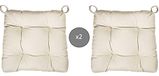 Stoelkussen 2 stuks beige