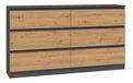 Topeshop M6 140 Chêne anthracite commode