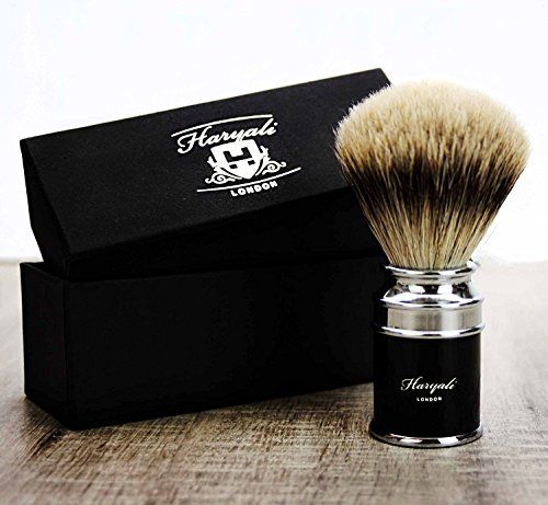 JAG SHAVING GERMANY Stunning Black Handle & Silberspitze dakshaar een beste scheerkwast. Luxe scheerpenseel – perfect voor thuis of op reis – must voor heren.