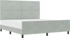 vidaXL Boxspringbed met hoofdeinde, lichtgrijs, 180 x 200 cm, fluweel
