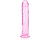 Shots RealRock REA153PNK1 Straight Realistic Dildo Suction Cup - 8'' / 20 - Pink