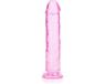 Shots RealRock REA153PNK1 Straight Realistic Dildo Suction Cup - 8'' / 20 - Pink