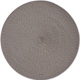 ZELLER 4x Ronde placemats mokka bruin geweven 38 cm - Kunststof