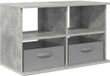 vidaXL meuble TV avec tiroir béton gris 79 x 40 x 48 cm