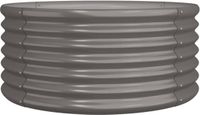 vidaXL Plantenbak 80x80x36 cm gegalvaniseerd staal grijs