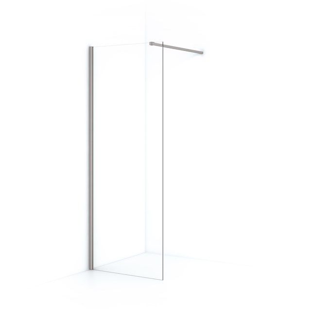 Maxaro Inloopdouche Diamond 80cm 8mm Helder Veiligheidsglas Geborsteld RVS