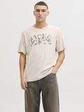 JACK&JONES JJEJEFF LOGO TEE SS SN Heren T-shirt Maat XS Katoen Moonbeam