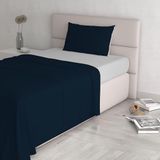 MB HOME ITALY MB Home Supreme, donkerblauw/lichtgrijs, eenpersoonsbed