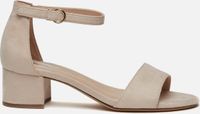 Tamaris - Dames - Sandalen - Beige - Suède - Blokhak - 36