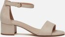 Tamaris - Dames - Sandalen - Beige - Suède - Blokhak - 36
