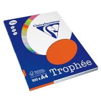 Clairefontaine Gekleurd Papier Fluor Oranje 80 Grams A4 (100 Vel)