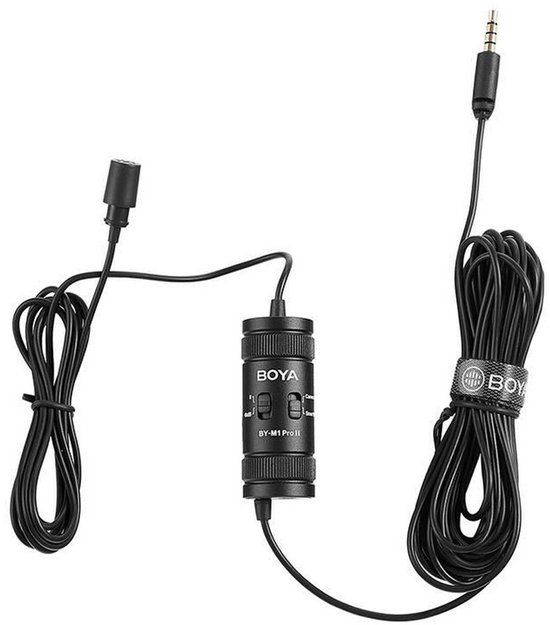 Boya BY-M1 Pro II - Clip-On Microfoon - Type II - Spraak - Zichtbaar - Duits, Engels, Frans, Universeel
