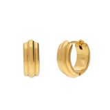 Lucardi Dames Stainless steel oorringen voor dames - Oorbellen - Staal - Goudkleurig