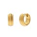 Lucardi Dames Stainless steel oorringen voor dames - Oorbellen - Staal - Goudkleurig