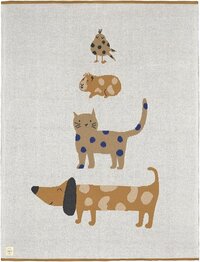 LÄSSIG Baby Gebreide Deken Little Mateys - Koningsblauw - 80x100 cm - Biologisch Katoen