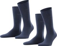 Esprit Basic Uni 2-Pack eenkleurig katoen multipack sokken heren blauw - maat 39-42