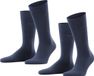 Esprit Basic Uni 2-Pack eenkleurig katoen multipack sokken heren blauw - maat 39-42