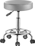Casaria DEUBA GmbH & Co. KG Rolkruk - Hoogte Verstelbaar 360° Draaibaar - 51-65cm Zithoogte Grijs