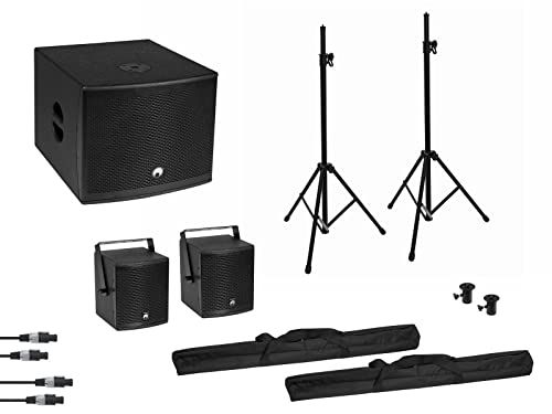 Omnitronic Molly 2.1 Actieve PA-luidsprekerset Incl. subwoofer, Bluetooth