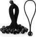 COM-FOUR® 25x elastische spanbanden noir pour tentes et bannières