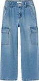 Name it Cargo Jeans Wijde Pijpen Kinderen Light Blue Denim