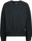 Vingino Niksa Jongens Sweater Katoen Ronde Hals Effen Deep Black Maat 176