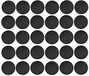 30x Self-Adhesive Screw Covers - 20mm Diameter - Black