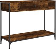 vidaXL Wandtafel 100x34,5x75 cm bewerkt hout gerookt eikenkleurig