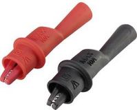 VOLTCRAFT MSK-104 Krokodillenklem Stekker 4 mm CAT III 1000 V, CAT IV 600 V Zwart, Rood