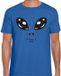 Bellatio Decorations Verkleed T-shirt heren - blauw - Alien / buitenaards wezen gezicht - Carnaval L