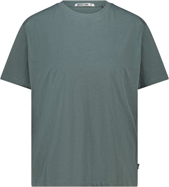 America Today Esther - Dames T-shirt - Maat L - Katoen - Elastaan - Korte mouw - Ronde hals - Regular Fit - Casual - Vrouwen - Cascade