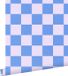 ESTAHome Behang Geblokt Motief Lila Paars en Pastelblauw - 53 cm x 10.05 m