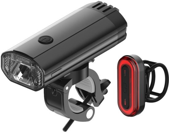 Pro Sport Lights Pro Fietsverlichtingsset - 1200 Lumen & 100 Lumen