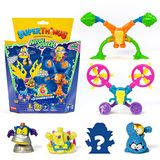 SUPERTHINGS RIVALS OF KABOOM Superthings Neon Power Serie – 6-pack incl. 4 SuperThings (1 Silver Captain) en 2 exoskeletons, pak van 4 van 6 stuks